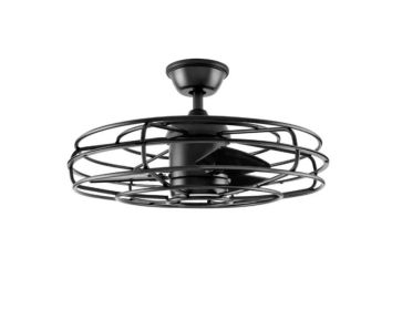 25" Integrated LED Indoor/Outdoor Natural Iron Ceiling Fan with Light and Remote