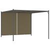 Garden Pergola with Retractable Roof 9.8'x9.8' Taupe 0.6 oz/ft²