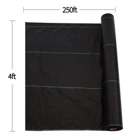 3.5oz Weed Barrier Landscape Fabric 4ft x 250ft, Dual-Layer Heavy-Duty Landscape Fabric for Garden, Greenhouse, Pathway, Orchard Weed Control