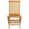 Patio Chairs with Cream White Cushions 8 pcs Solid Teak Wood