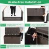 105 Gallon All Weather Large Deck Box Lockable Storage Container