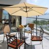 Cantilever Hanging Umbrella Rotation Patio Offset Umbrella without Weight Base