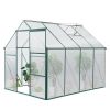 6x8 Hybrid Polycarbonate Greenhouse Green