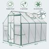 6x8 Hybrid Polycarbonate Greenhouse Green