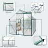 6x8 Hybrid Polycarbonate Greenhouse Green