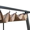 13 x 10 Ft Outdoor Patio Retractable Pergola; Beige