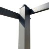 13 x 10 Ft Outdoor Patio Retractable Pergola; Beige