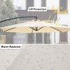 Cantilever Hanging Umbrella Rotation Patio Offset Umbrella without Weight Base