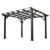 Cedar Wood Pergola, Wind Secure, Strong, Quality Made, Rot Resistant, Concrete Anchors, Spacious for Outdoor Patio, Deck