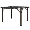 Cedar Wood Pergola, Wind Secure, Strong, Quality Made, Rot Resistant, Concrete Anchors, Spacious for Outdoor Patio, Deck