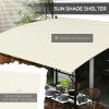 Outsunny 10' x 13' Outdoor Pergola Gazebo with UV-Resistant Canopy and Metal Frame, Sun Shade Shelter for Porch, Patio, Deck, Backyard, Cream