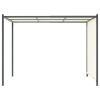 Pergola with Adjustable Roof Cream White 9.8'x9.8' Steel