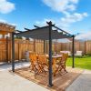 10*10ft Outdoor Pergola Grey