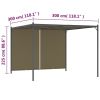 Garden Pergola with Retractable Roof 9.8'x9.8' Taupe 0.6 oz/ft²