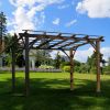 Cedar Wood Pergola, Wind Secure, Strong, Quality Made, Rot Resistant, Concrete Anchors, Spacious for Outdoor Patio, Deck