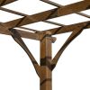 Cedar Wood Pergola, Wind Secure, Strong, Quality Made, Rot Resistant, Concrete Anchors, Spacious for Outdoor Patio, Deck