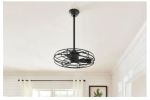 25" Integrated LED Indoor/Outdoor Natural Iron Ceiling Fan with Light and Remote