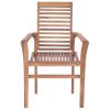 Dining Chairs 6 pcs with Anthracite Cushions Solid Teak Wood