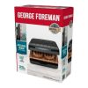 Electric Indoor Grill and Panini Press, Black with Copper Plates, Serves 2, Classic Plate