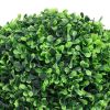 Artificial Boxwood Plants 2 pcs with Pots Ball Shaped Green 14.6"
