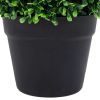 Artificial Boxwood Plants 2 pcs with Pots Ball Shaped Green 14.6"