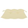 Patio Chairs with Cream White Cushions 8 pcs Solid Teak Wood