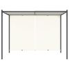 Pergola with Adjustable Roof Cream White 9.8'x9.8' Steel