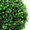 Artificial Boxwood Plants 2 pcs with Pots Ball Shaped Green 14.6"