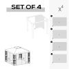 10x10 Ft Gazebo Replacement Gazebo Sidewall with Zippers, 4-Side Sidewall for Patio Gazebos