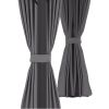 10x10 Ft Gazebo Replacement Gazebo Sidewall with Zippers, 4-Side Sidewall for Patio Gazebos