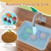 Outdoor Mud Kitchen for Kids with Rotatable Faucet and Removable Sink