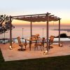 10*10ft Outdoor Pergola Grey