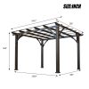Cedar Wood Pergola, Wind Secure, Strong, Quality Made, Rot Resistant, Concrete Anchors, Spacious for Outdoor Patio, Deck