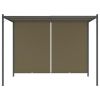 Garden Pergola with Retractable Roof 9.8'x9.8' Taupe 0.6 oz/ft²