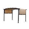 12 x 9 Ft Outdoor Pergola Patio Gazebo,Retractable Shade Canopy,Steel Frame Grape Gazebo,Sunshelter Pergola