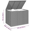 Patio Cushion Box PE Rattan Brown