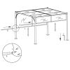 Garden Pergola with Retractable Roof 9.8'x9.8' Taupe 0.6 oz/ft²