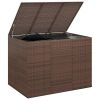 Patio Cushion Box PE Rattan Brown